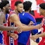 Joel Embiid Ben Simmons Tobias Harris Philadelphia 76ers NBA