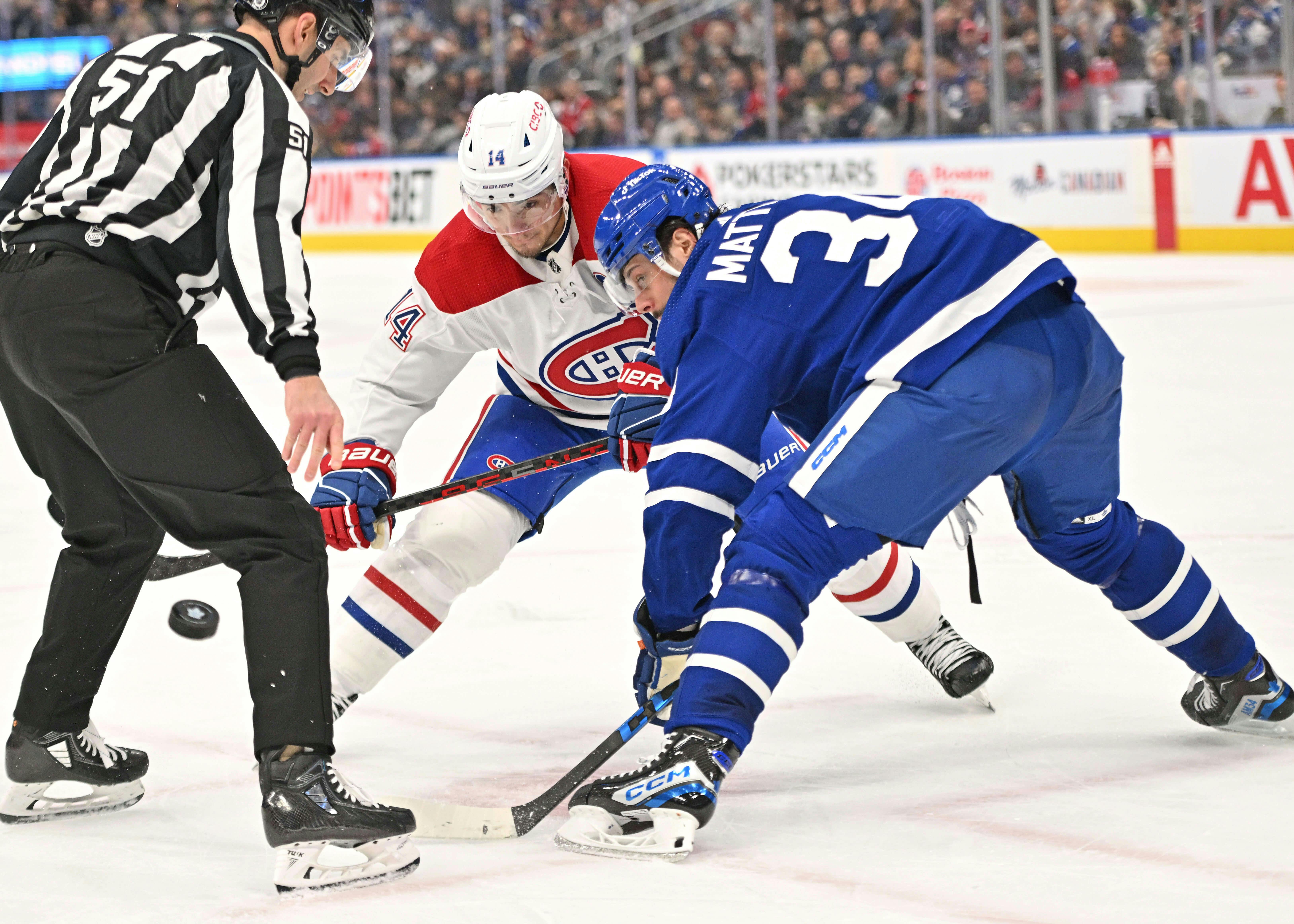 Auston Matthews NHL faceoff