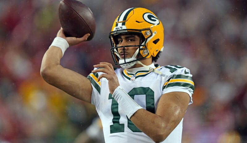 Green Bay Packers quarterback Jordan Love in NFL action.