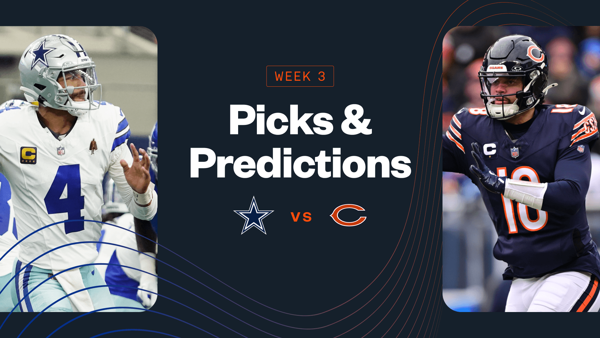Cowboys vs Bears Predictions, Picks & Best Bets for NFL Week 3 Today