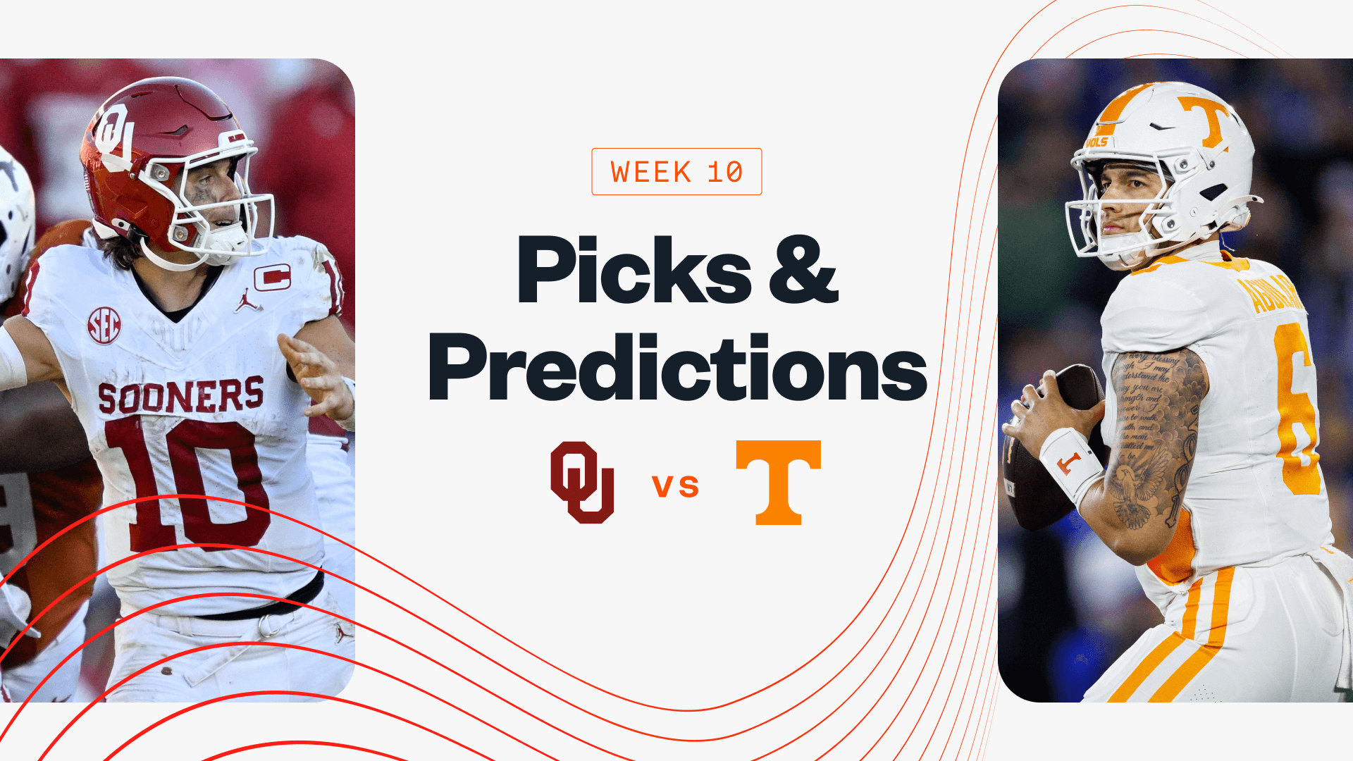 Oklahoma vs Tennessee Prediction, Picks & Odds for Tonight — College Football Week 10