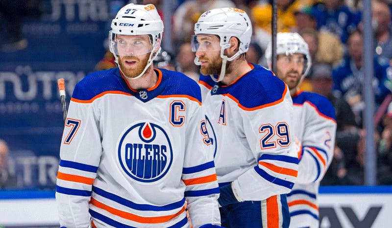 Connor McDavid Leon Draisaitl Edmonton Oilers NHL