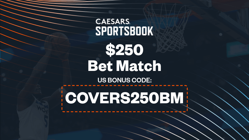 Use Caesars Sportsbook promo code "COVERS250BM" to claim a $250 bet match offer.