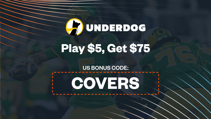 Use Underdog Fantasy promo code "COVERS" to play $5, Get $75. - IMAGN IMAGES