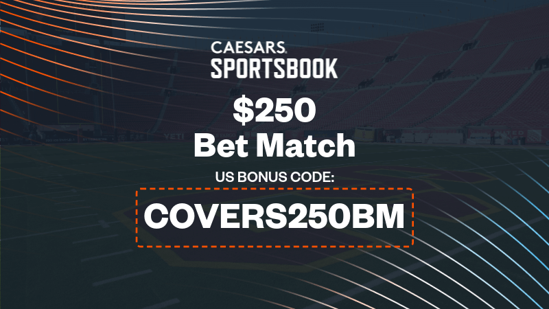 Use Caesars Sportsbook promo code "COVERS250BM" to claim a $250 bet match offer.