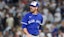 Toronto Blue Jays starting pitcher Shane Bieber (57) walks to the dugout.