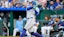 Toronto Blue Jays designated hitter George Springer (4) hits a home run.
