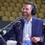 Donald Trump Jr. is interviewed on Radio Town during the final day of the Republican National Convention at the Fiserv Forum in Milwaukee, Wis., July 18, 2024.
