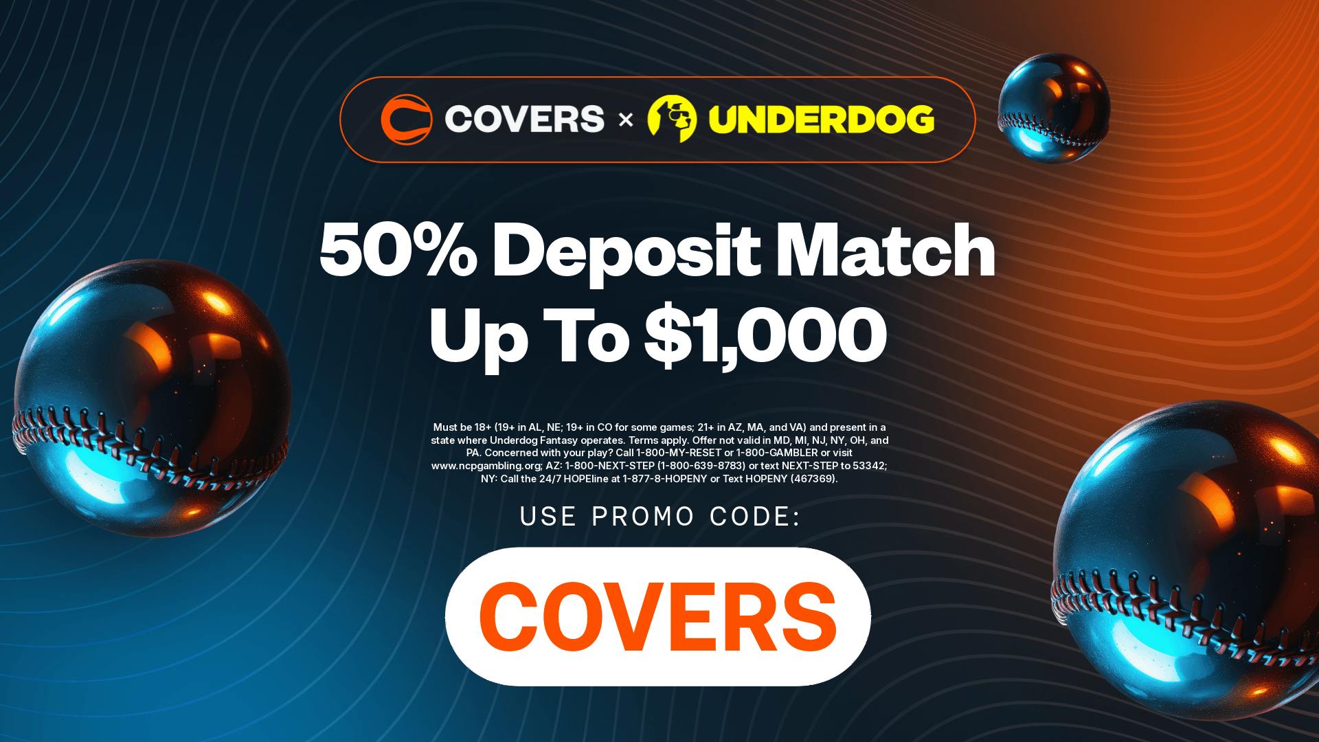 Underdog Promo Code COVERS: Get up to $1,000 in Bonuses for Cardinals vs. Giants