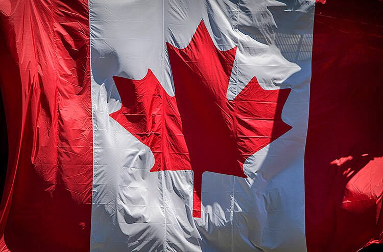 Canada Flag Sporting Event