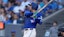 Toronto Blue Jays designated hitter George Springer (4) hits a two run home run.