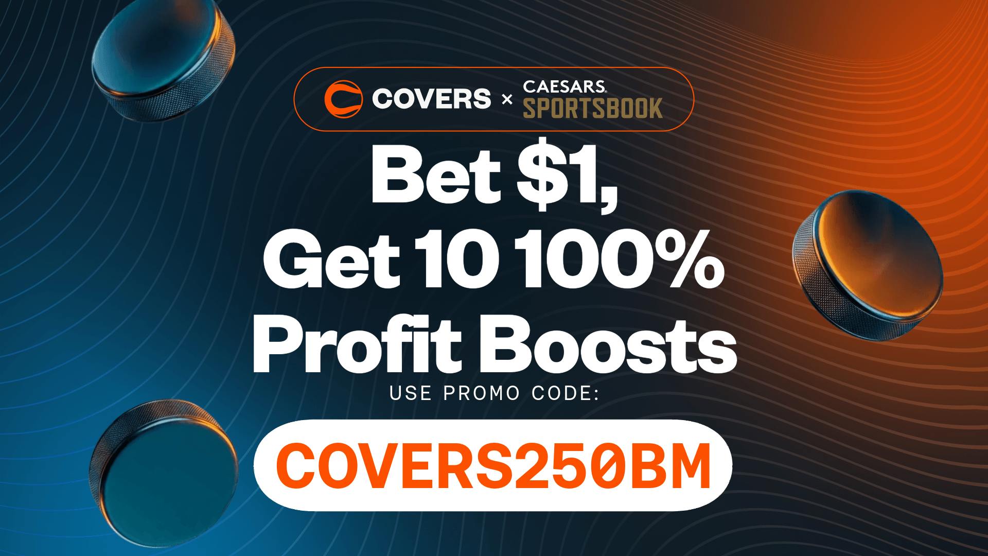 Caesars Sportsbook Promo Code COVERSBONUSDYW: Bet $1, Get 10 100% Profit Boosts for Penguins vs. Capitals
