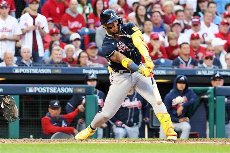 Atlanta Braves outfielder Ronald Acuna in MLB action.