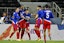 United States midfielder Haji Wright (14) and forward Josh Sargent (11) and United States forward Brenden Aaronson (11) and forward Christian Pulisic (10) and forward Ricardo Pepi (9) and defender Antonee Robinson (5) celebrate.