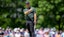 Rory McIlroy reacts to his putt on the fourth hole during the first round of the PGA Championship.