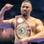 Joseph Parker celebrates victory in his Interim WBO World Heavyweight Title bout against the Democratic Republic of Congo’s Martin Bakole.