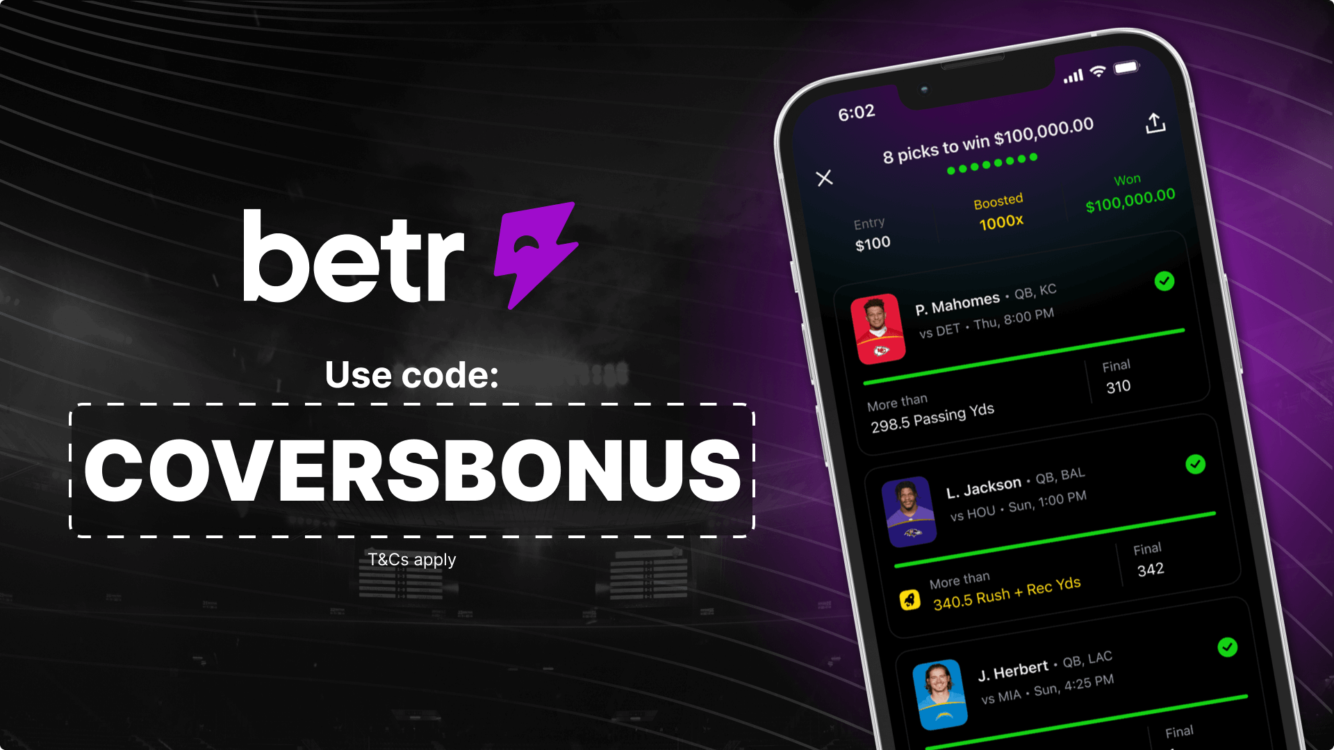 Betr Picks sign up bonus