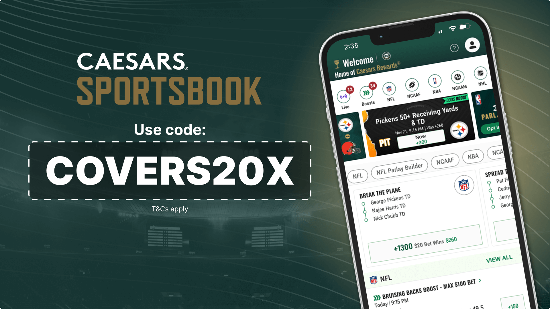Caesars sign up bonus