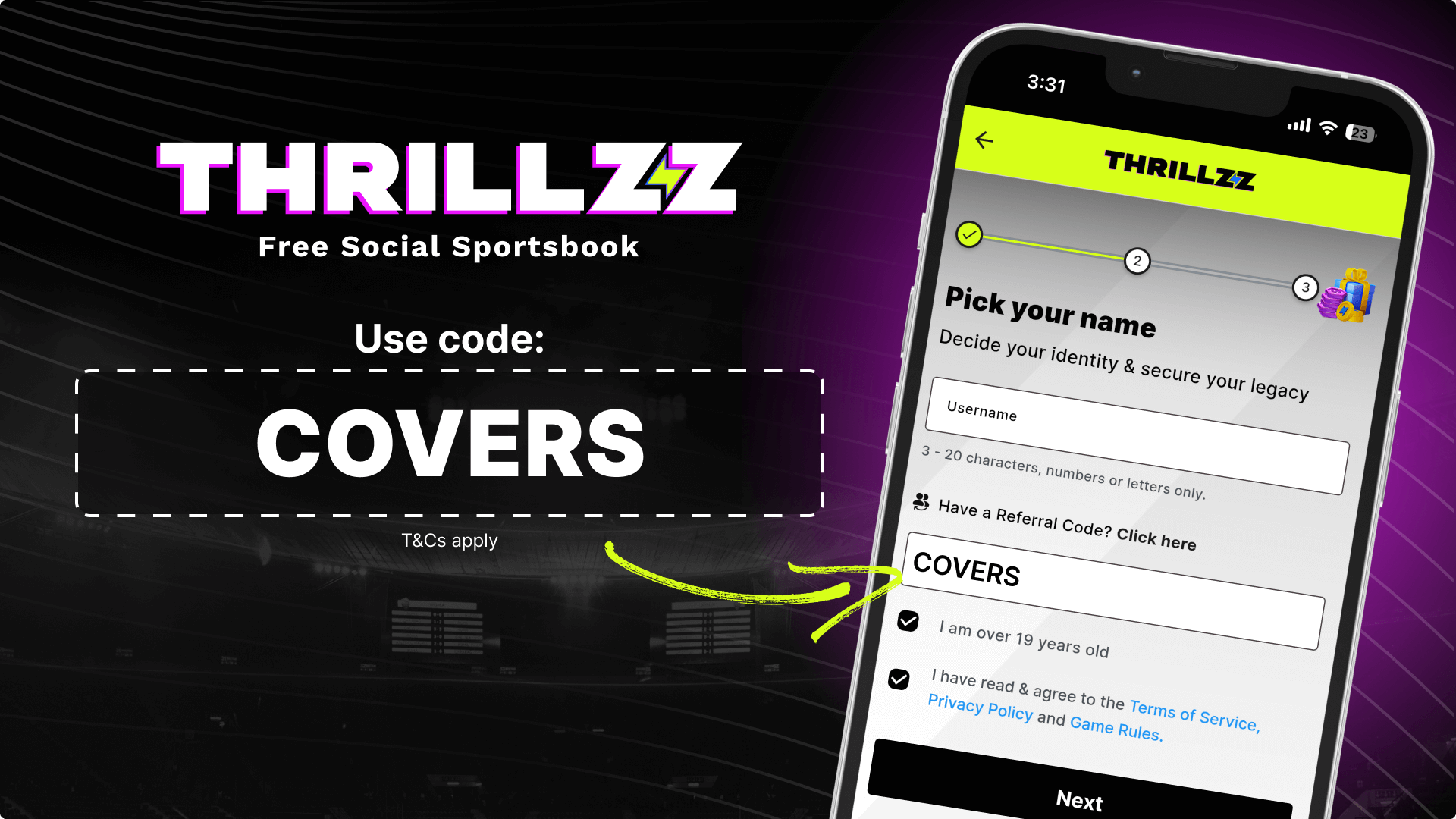Thrillzz sign up bonus