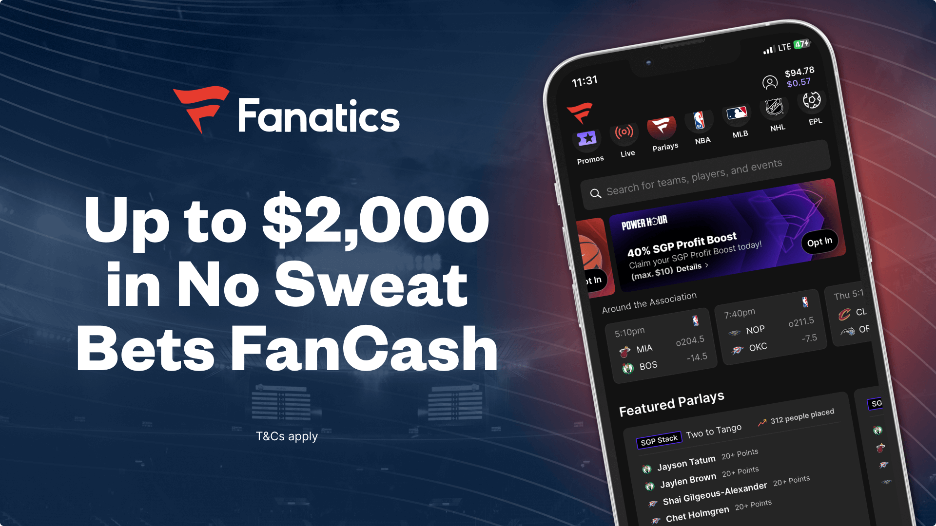 Fanatics sign up bonus