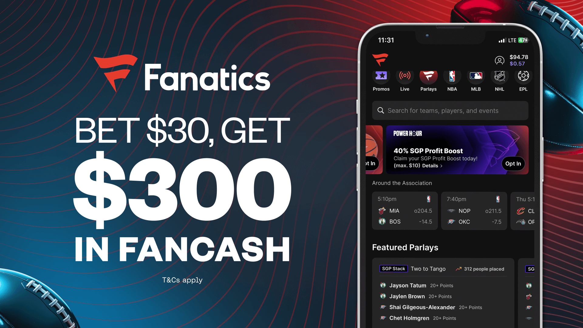 Fanatics sign up bonus