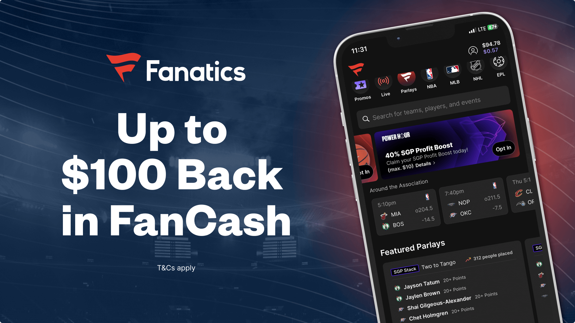 Fanatics sign up bonus