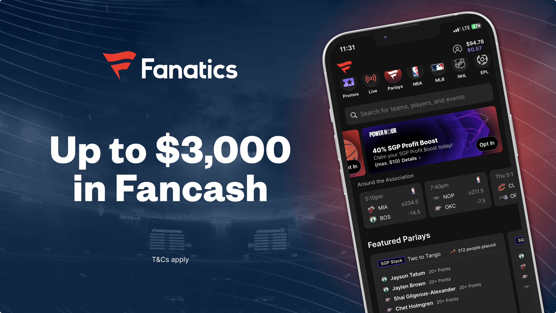 Fanatics sign up bonus