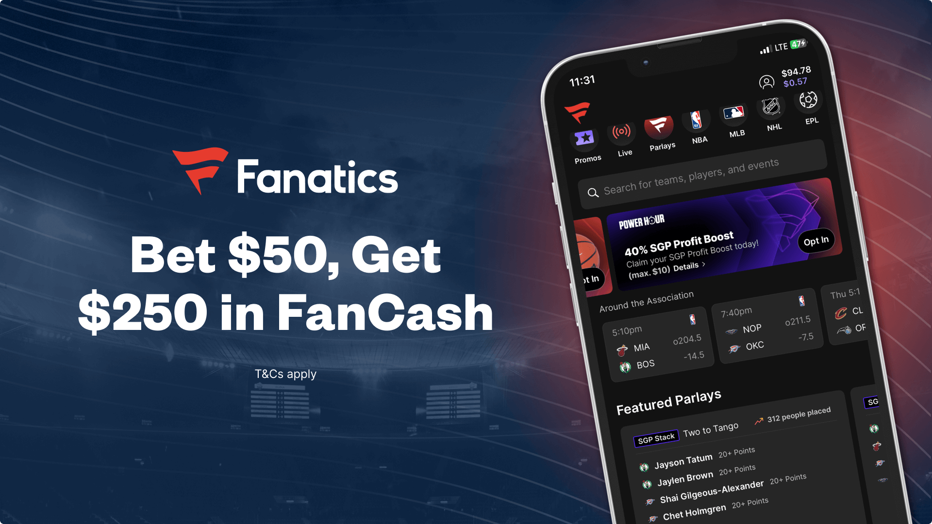 Claim the Fanatics Sportsbook promo today!