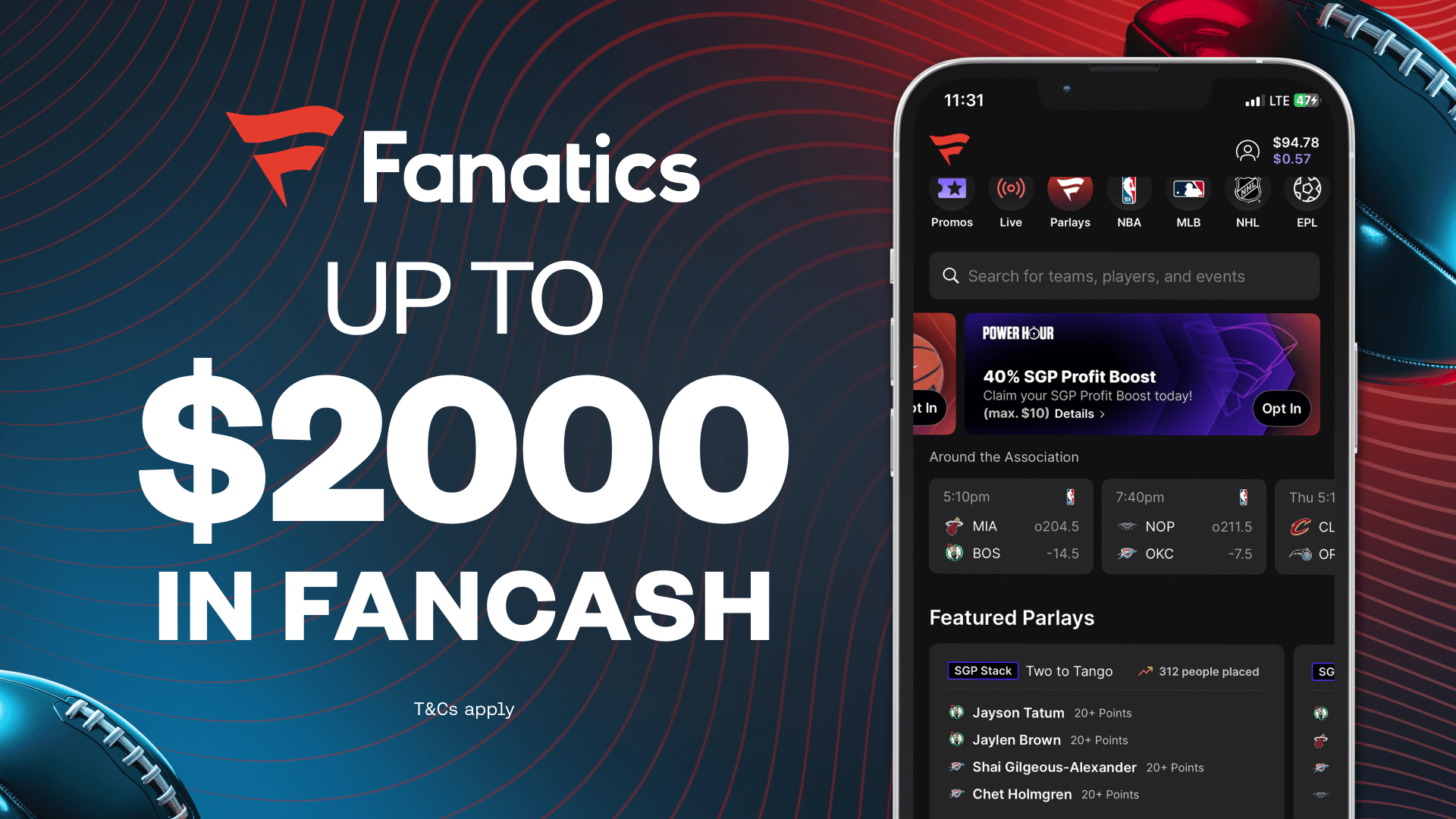 Fanatics sign up bonus