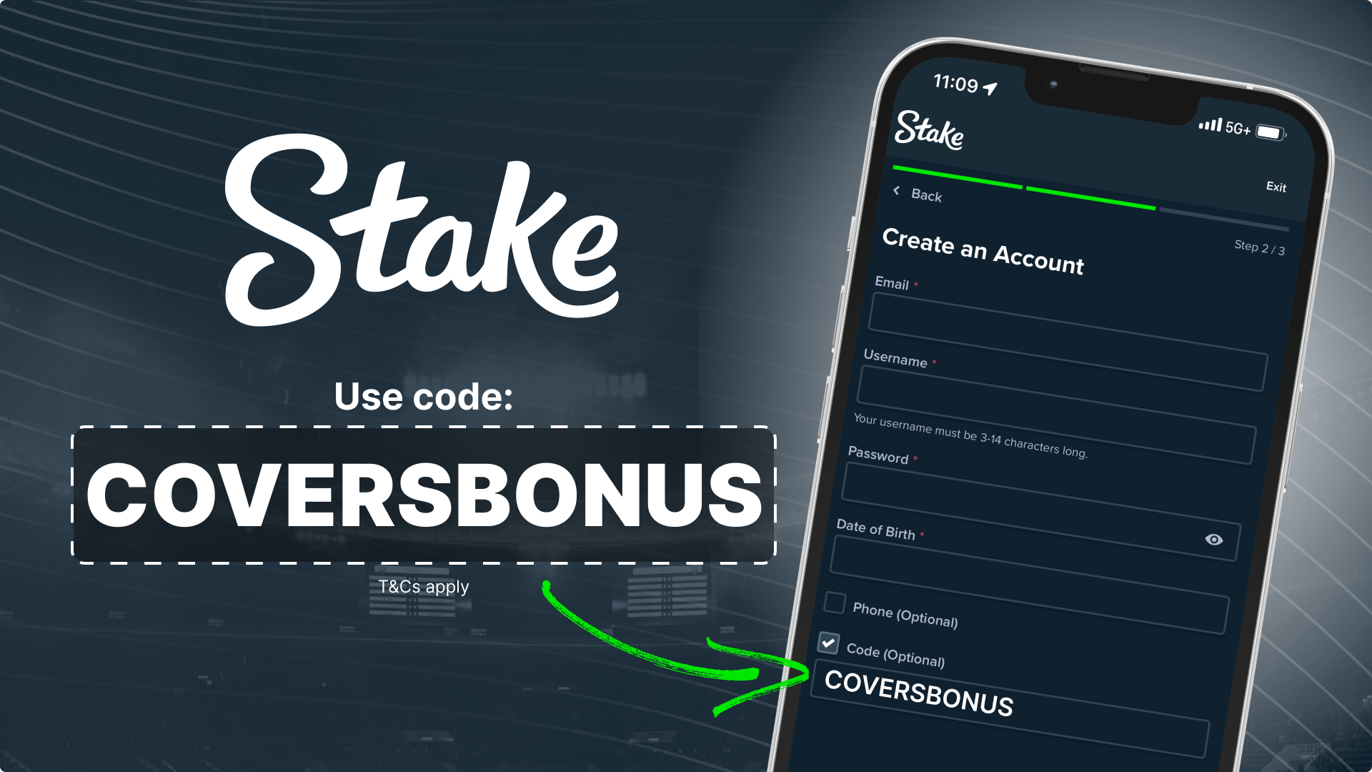 Stake.com sign up bonus