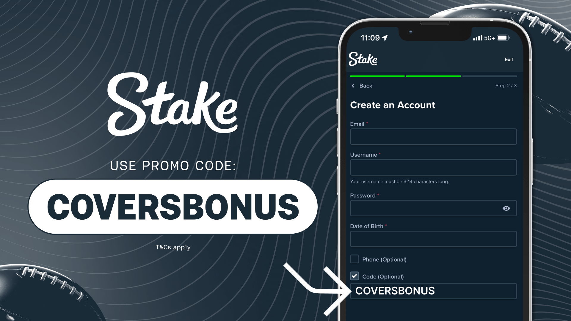Stake.com sign up bonus