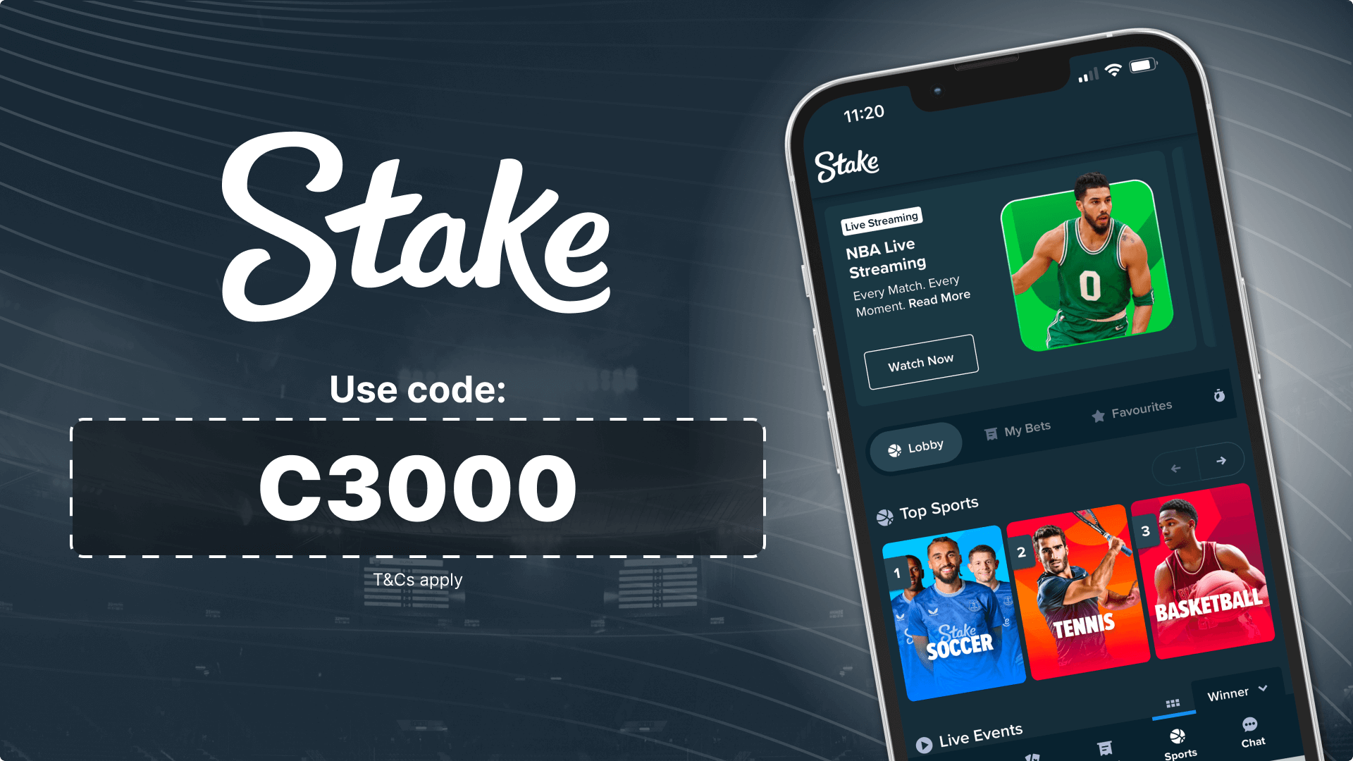 Stake.com sign up bonus