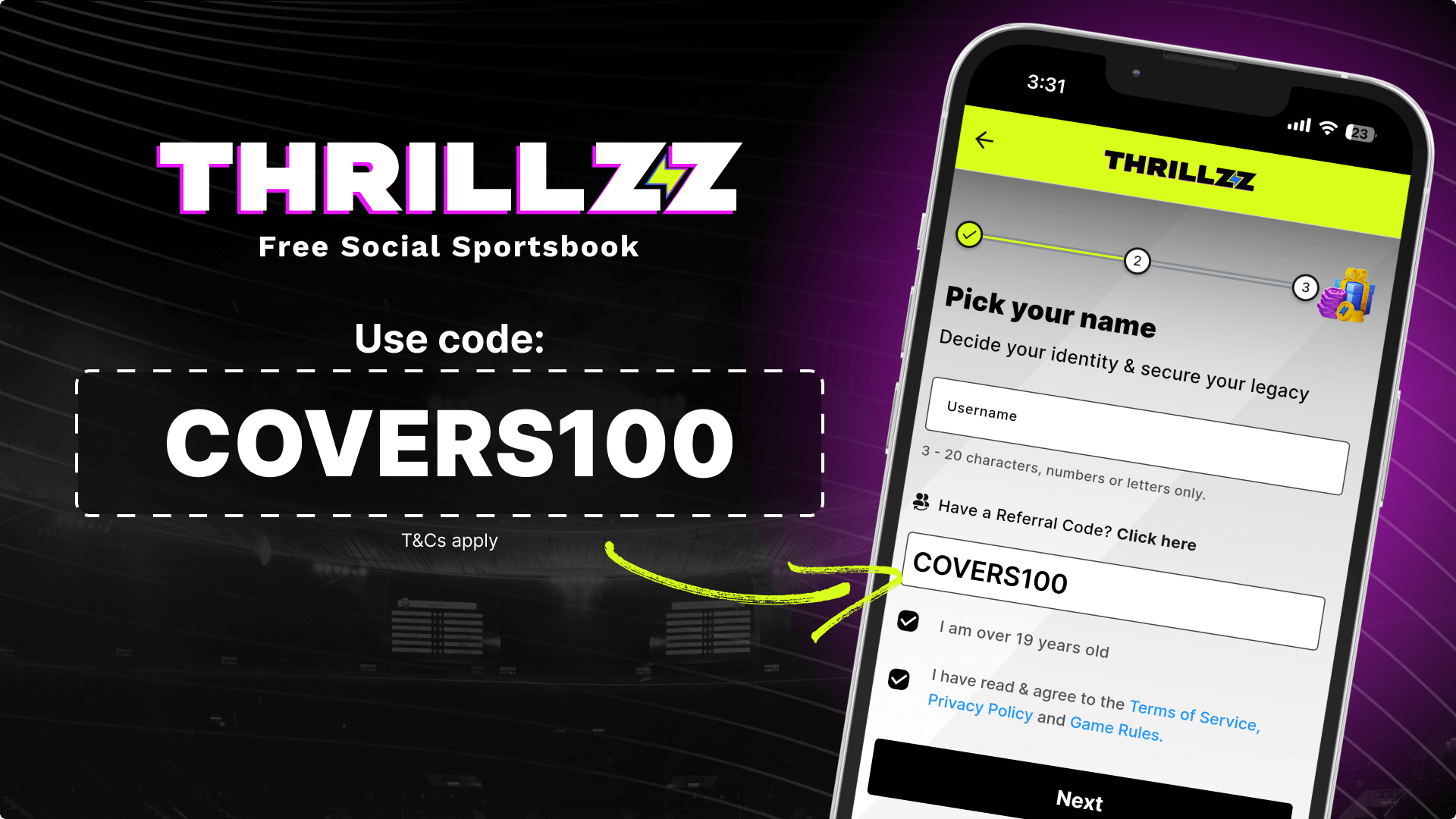 Thrillzz sign up bonus