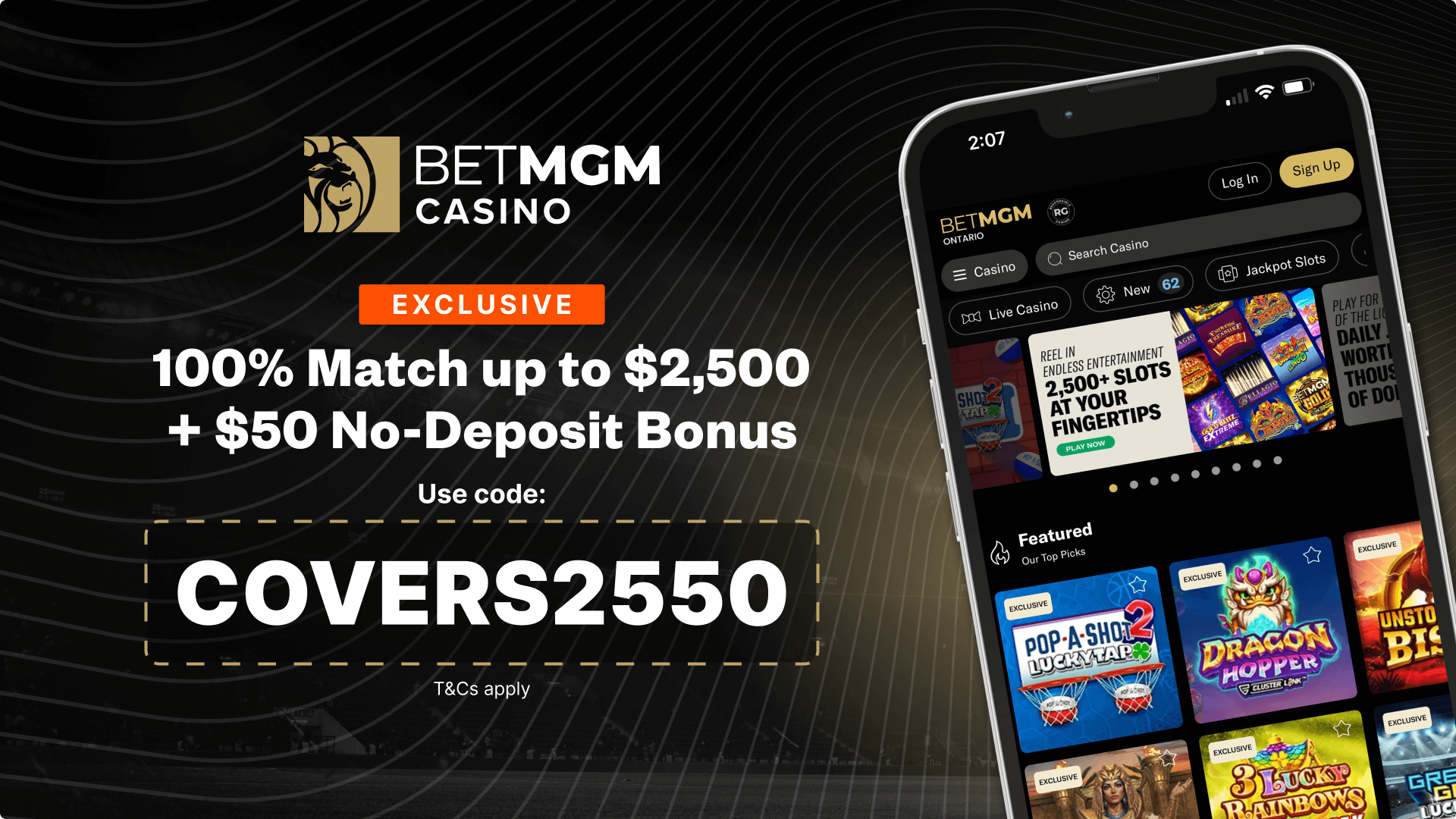 BetMGM Casino sign up bonus