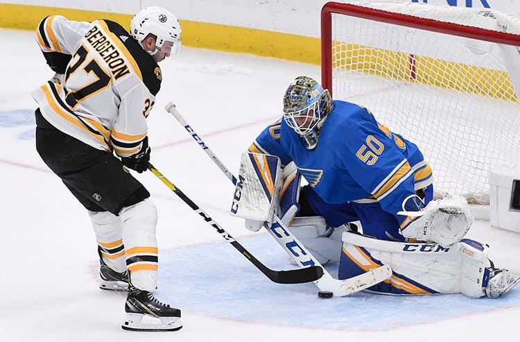 Patrice Bergeron and Boston have -167 odds to beat the underdog St. Louis Blues for the Stanley Cup, but will need to beat goalie Jordan Binnington if they want to make Bruins bettors happy. 