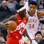 Pascal Siakam and the Toronto Raptors are 2-point betting favorites against Giannis Antetokounmpo and the Milwaukee Bucks in NBA playoff action, with the over/under odds set at 219.5.
