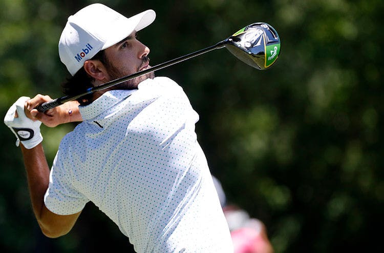 PGA Tour golfer Abraham Ancer hits a drive in at the RBC Heritage.