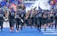 Boise State Broncos run out of the tunnel