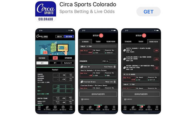 Photo of the Circa Sports Colorado app.
