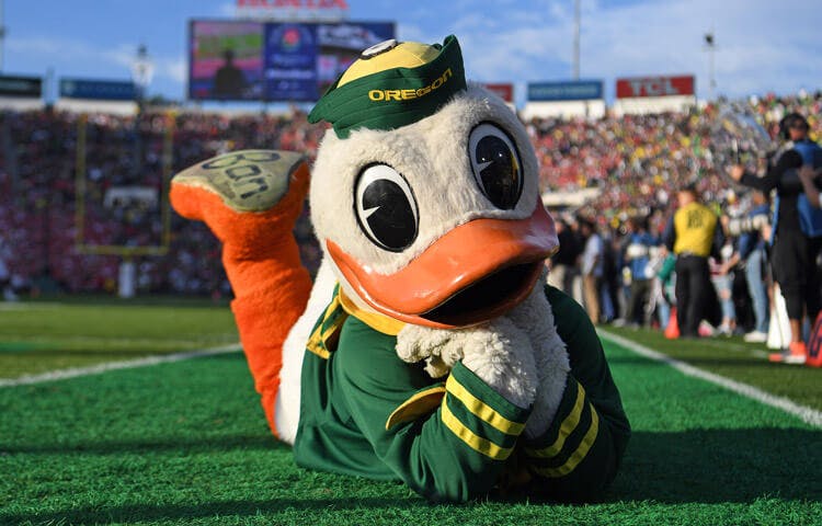 Oregon Ducks Mascot College Football Betting