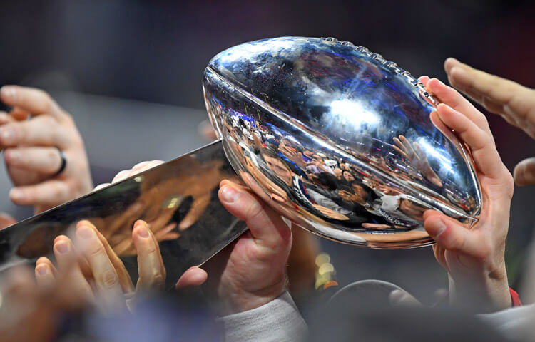 The Super Bowl Lombardi Trophy