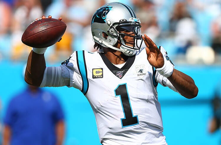 Cam Newton throws a pass for the Carolina Panthers.