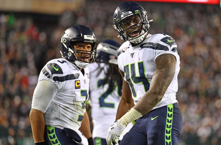 Seattle Seahawks celebrate a touchdown