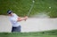 PGA Tour golfer Justin Thomas blasts out of the sand.