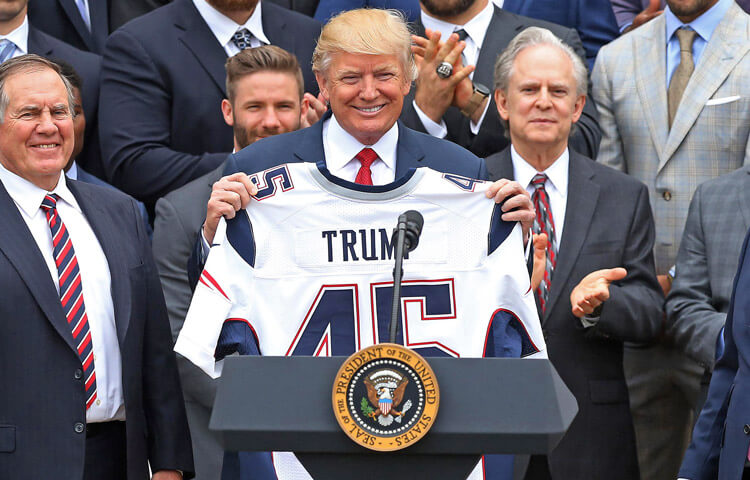 President Donald Trump hosts the NFL Super Bowl champions