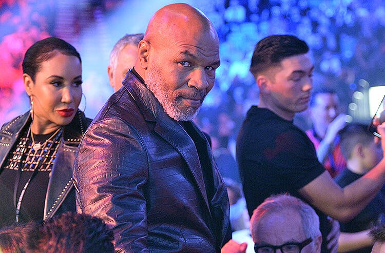 Mike Tyson in attendance at Wilder-Fury II.