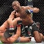 MMA fighter Kamaru Usman throws a punch in UFC action.