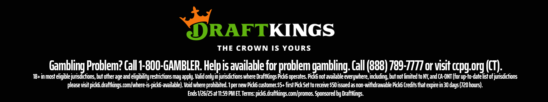 DraftKings NBA Pick6 Terms