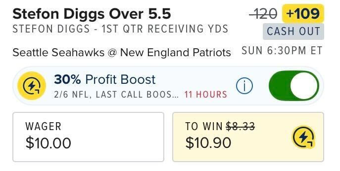 Stefon Diggs bet boost