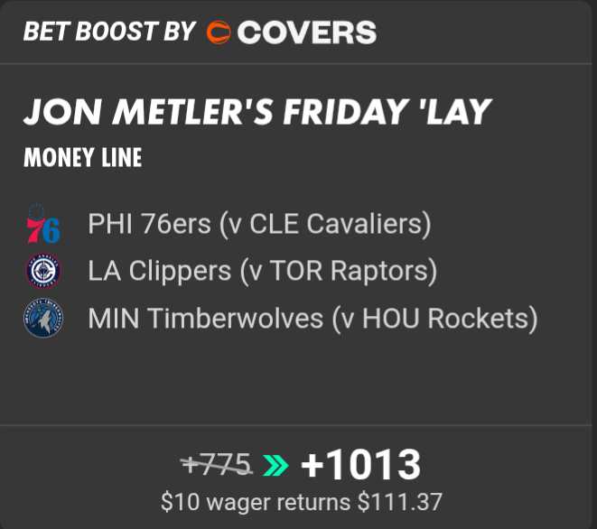 NBA ML parlay January 16